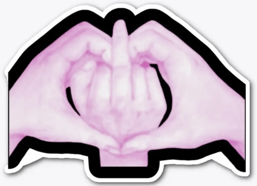 Register 4 its flipping love die cut sticker